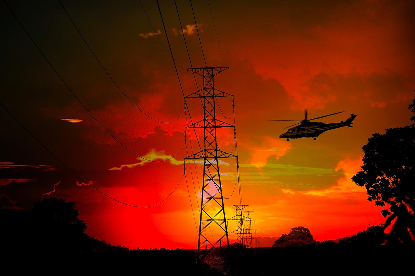 Transmission Construction Helicopter in Arkansas